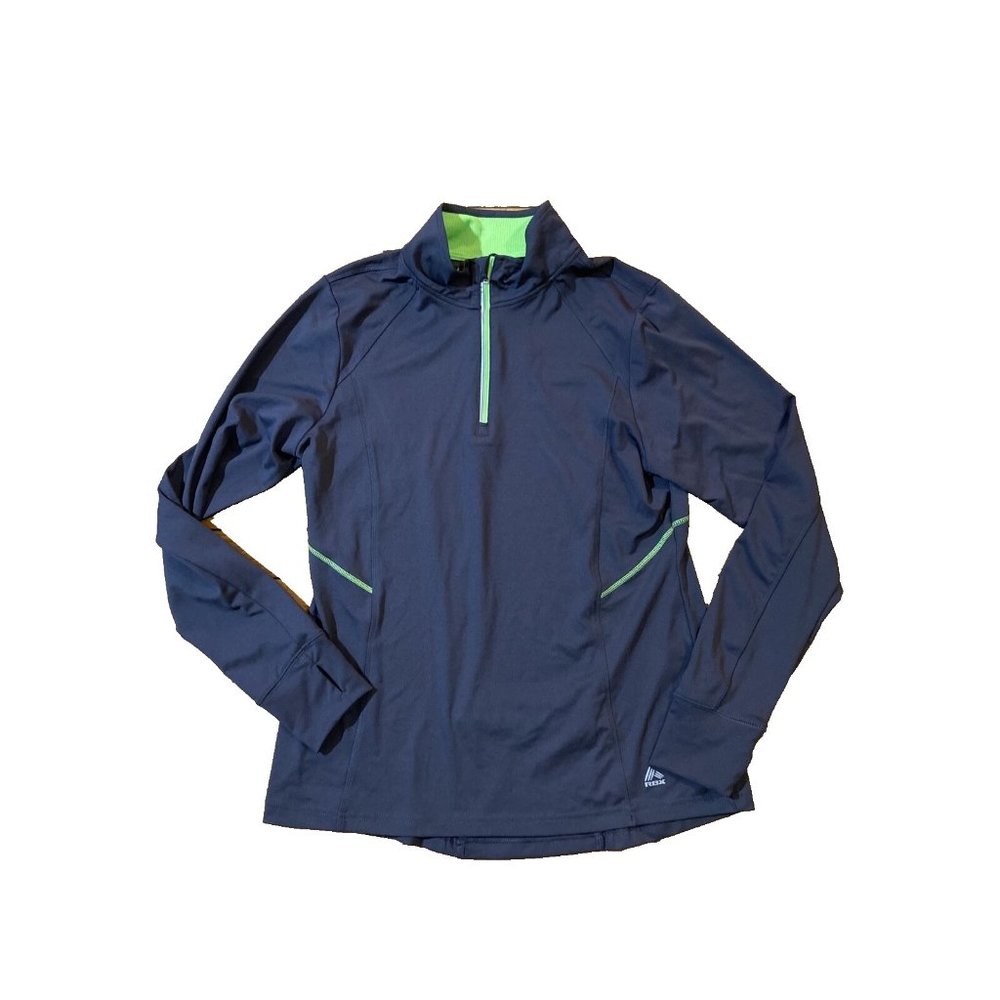 RBX Sweatshirt Womens SZ Large Blue Colorful Long Sleeve Running Activewear Gym